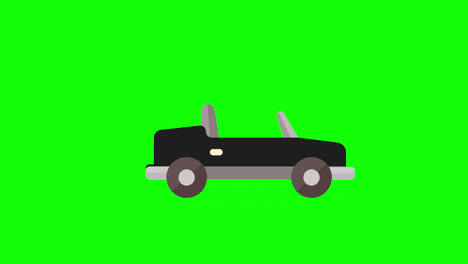 wedding-car-icon-Animation.-Vehicle-loop-animation-with-alpha-channel,-green-screen.